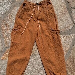 Wild Fable mustard-brown cotton pants